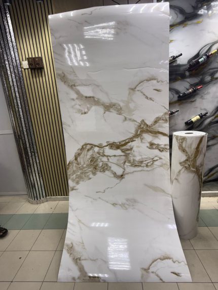Premium PVC Marble Sheets – Smoky Grey Gold